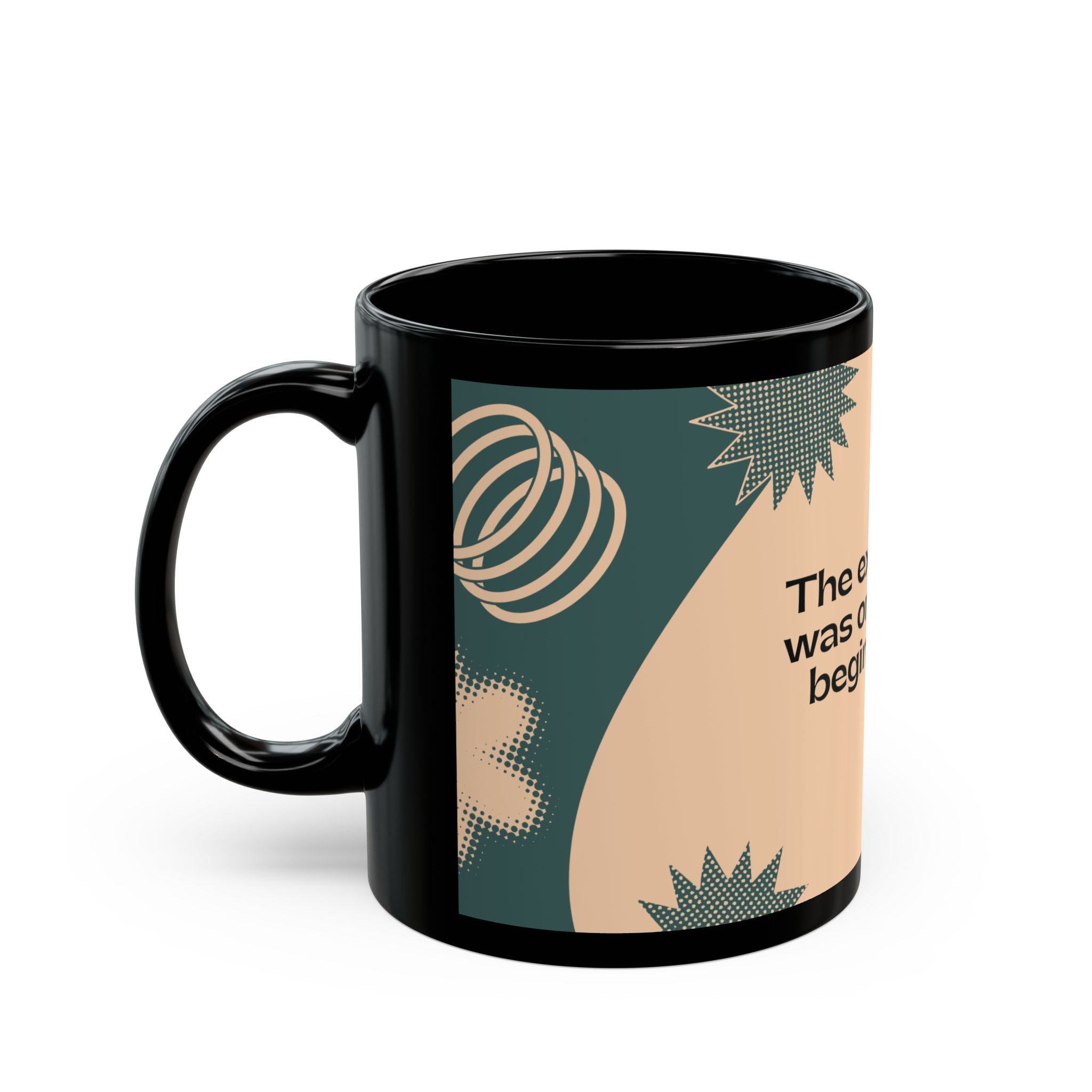 Inspirational Black Mug - Motivation Gift, Coffee Cup for Beginners, Office Decor, Encouragement Present, Self-Help Mug