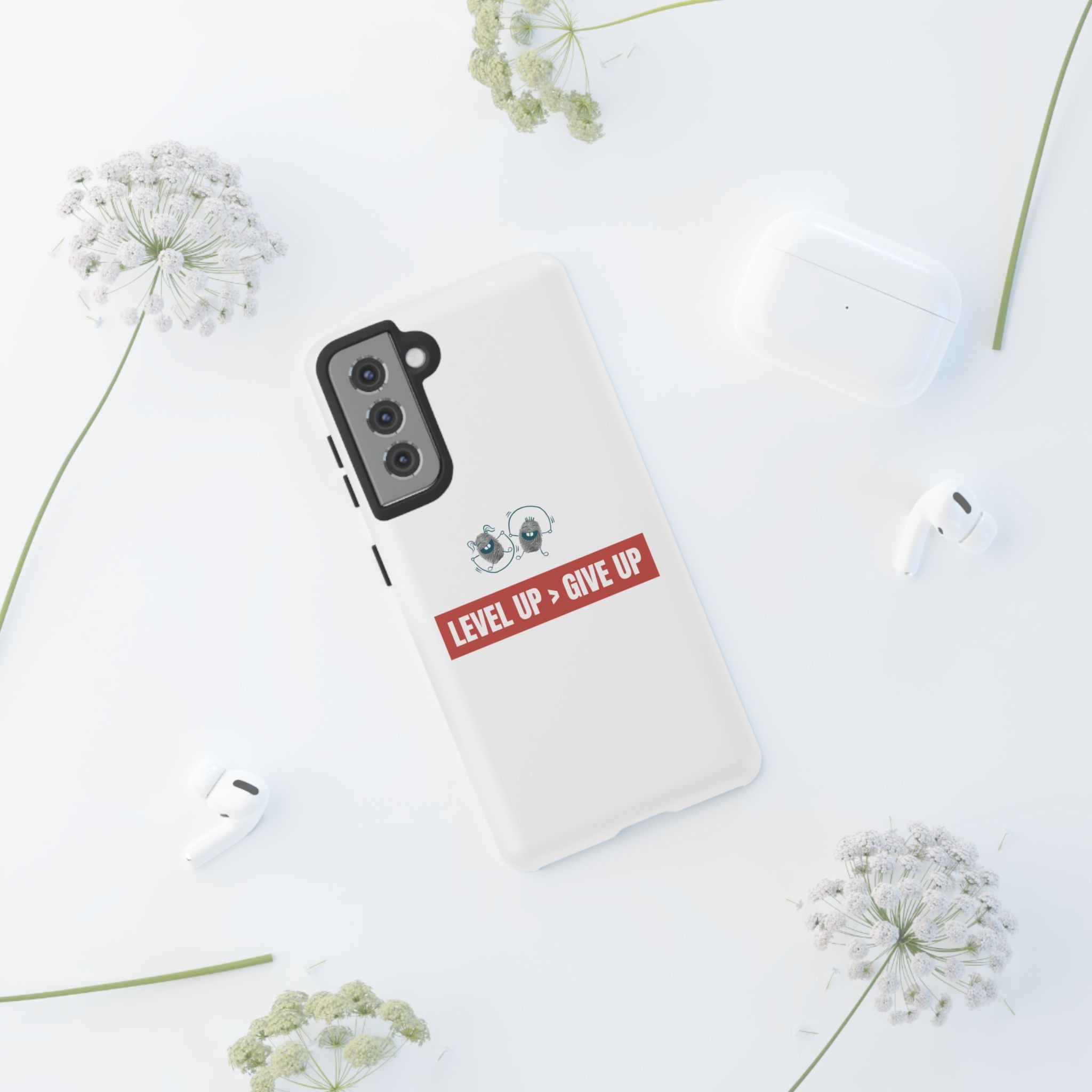 Tough Cases Phone Case, Motivational Gift for Gamers, Fitness Enthusiasts, Level Up Themed, Unique Phone Accessories, Work Hard Play Hard
