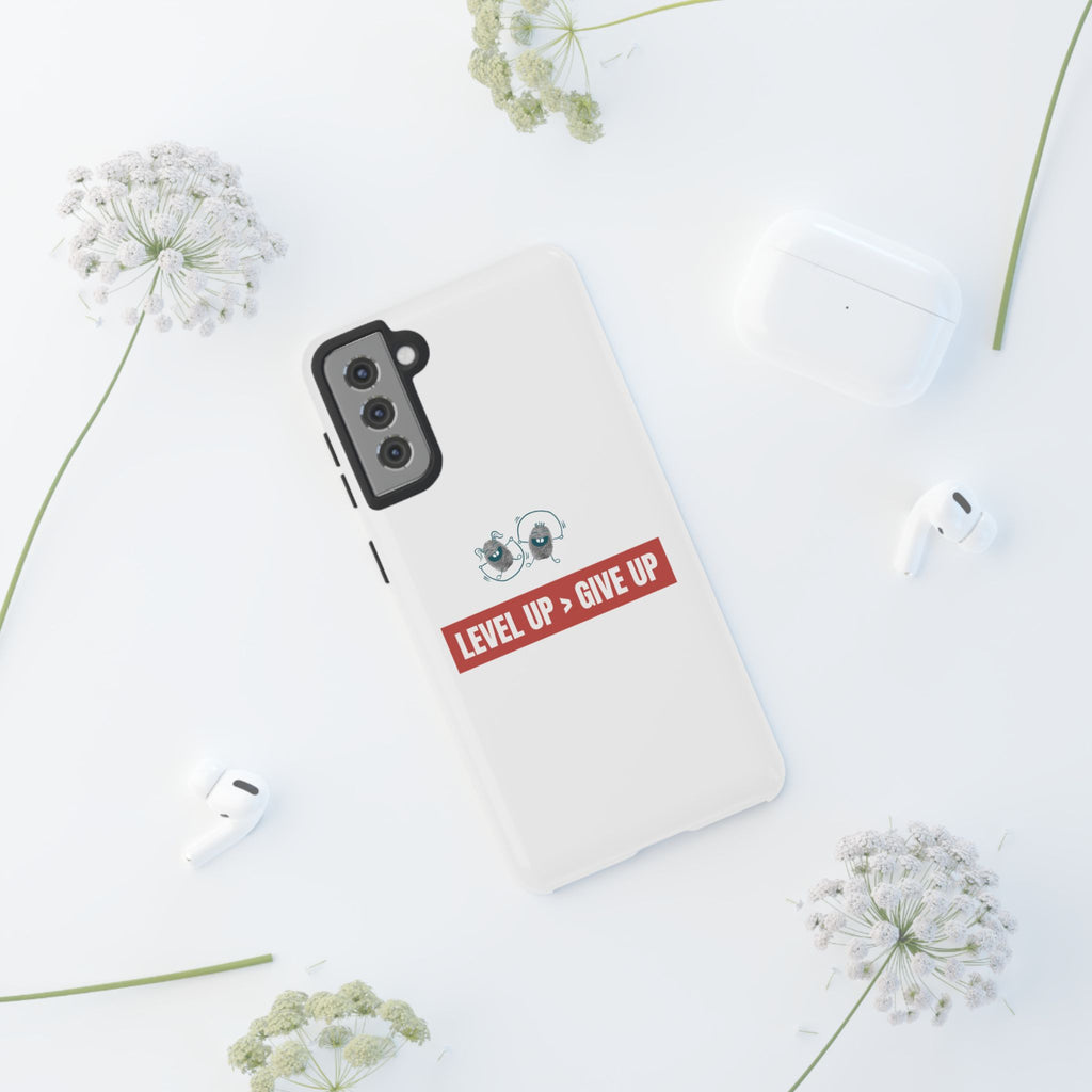 Tough Cases Phone Case, Motivational Gift for Gamers, Fitness Enthusiasts, Level Up Themed, Unique Phone Accessories, Work Hard Play Hard
