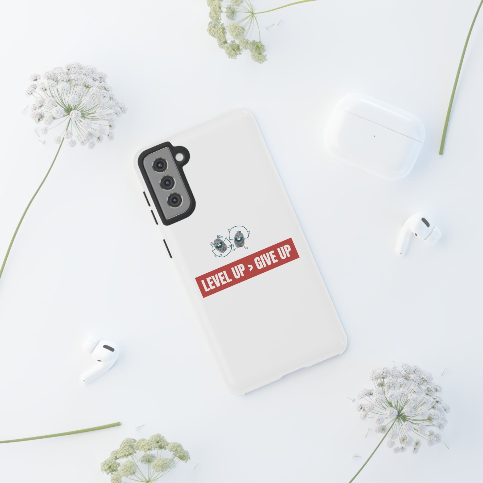 Tough Cases Phone Case, Motivational Gift for Gamers, Fitness Enthusiasts, Level Up Themed, Unique Phone Accessories, Work Hard Play Hard