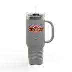 Vibrant Insulated Travel Mug, 40oz - High-Key Unstoppable, Perfect for Road Trips, Coffee Lovers, Gen-Z, Hydration on the Go