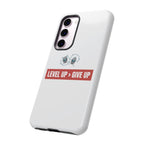 Tough Cases Phone Case, Motivational Gift for Gamers, Fitness Enthusiasts, Level Up Themed, Unique Phone Accessories, Work Hard Play Hard
