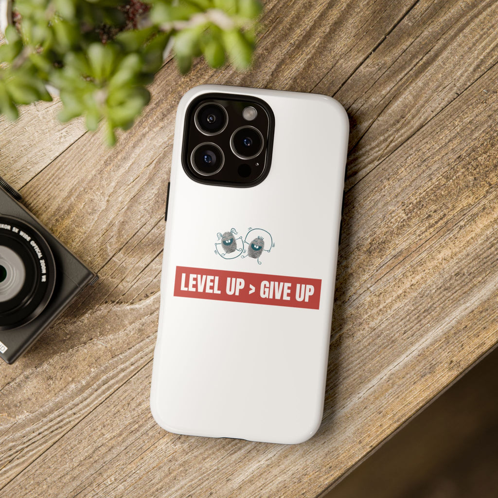 Tough Cases Phone Case, Motivational Gift for Gamers, Fitness Enthusiasts, Level Up Themed, Unique Phone Accessories, Work Hard Play Hard