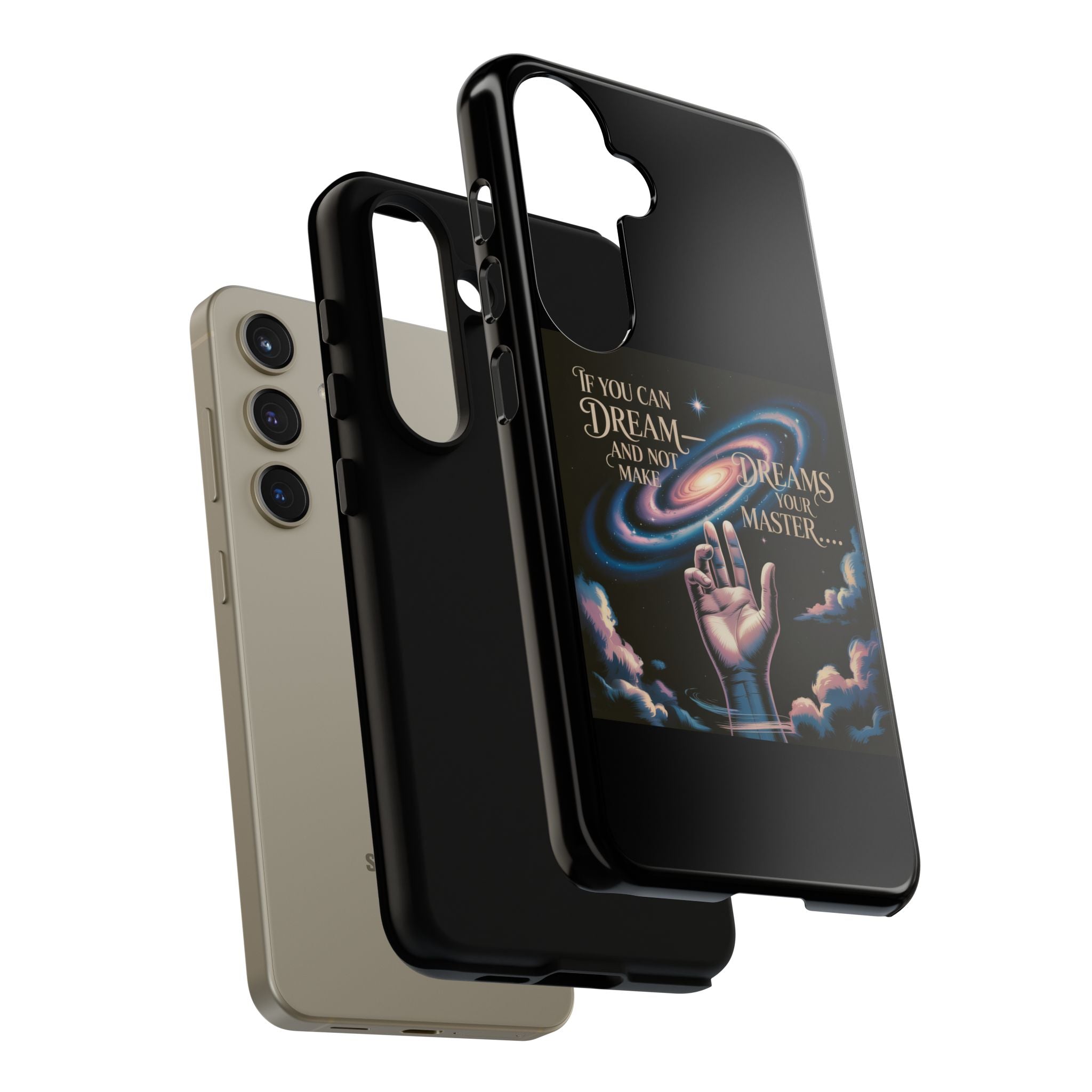 Dream-Inspired Phone Case, Inspirational Phone Cover, Galaxy Design Case, Unique Gift for Dreamers, Motivational Phone Accessory