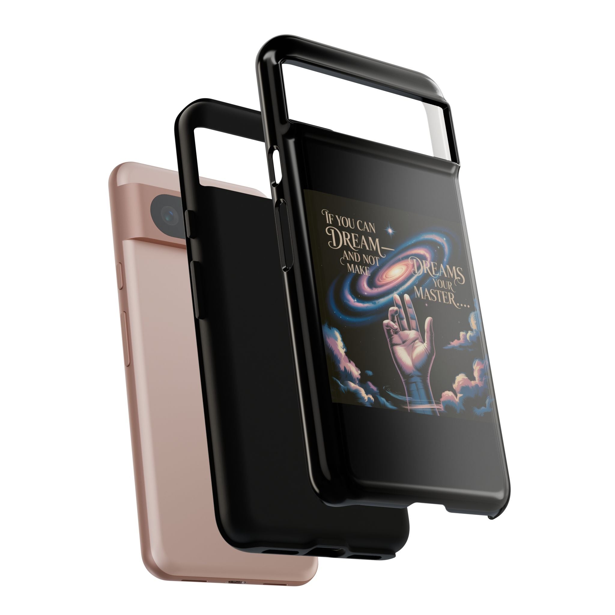 Dream-Inspired Phone Case, Inspirational Phone Cover, Galaxy Design Case, Unique Gift for Dreamers, Motivational Phone Accessory