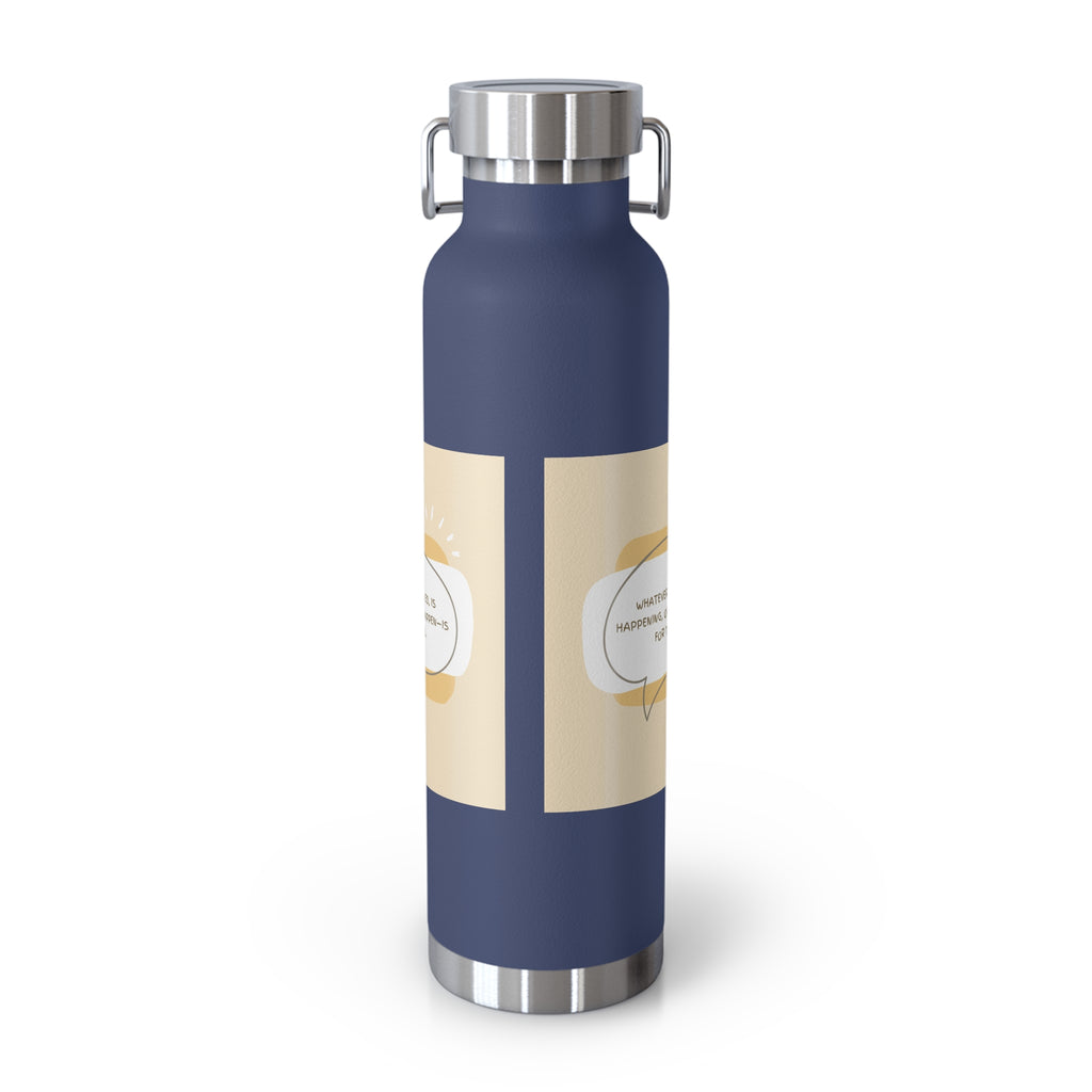 Inspirational Copper Vacuum Insulated Bottle, 22oz - Motivational Drinkware, Gifts for Her, Fitness Bottle, Travel Mug, Eco-Friendly [...]