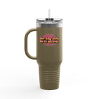 Vibrant Insulated Travel Mug, 40oz - High-Key Unstoppable, Perfect for Road Trips, Coffee Lovers, Gen-Z, Hydration on the Go