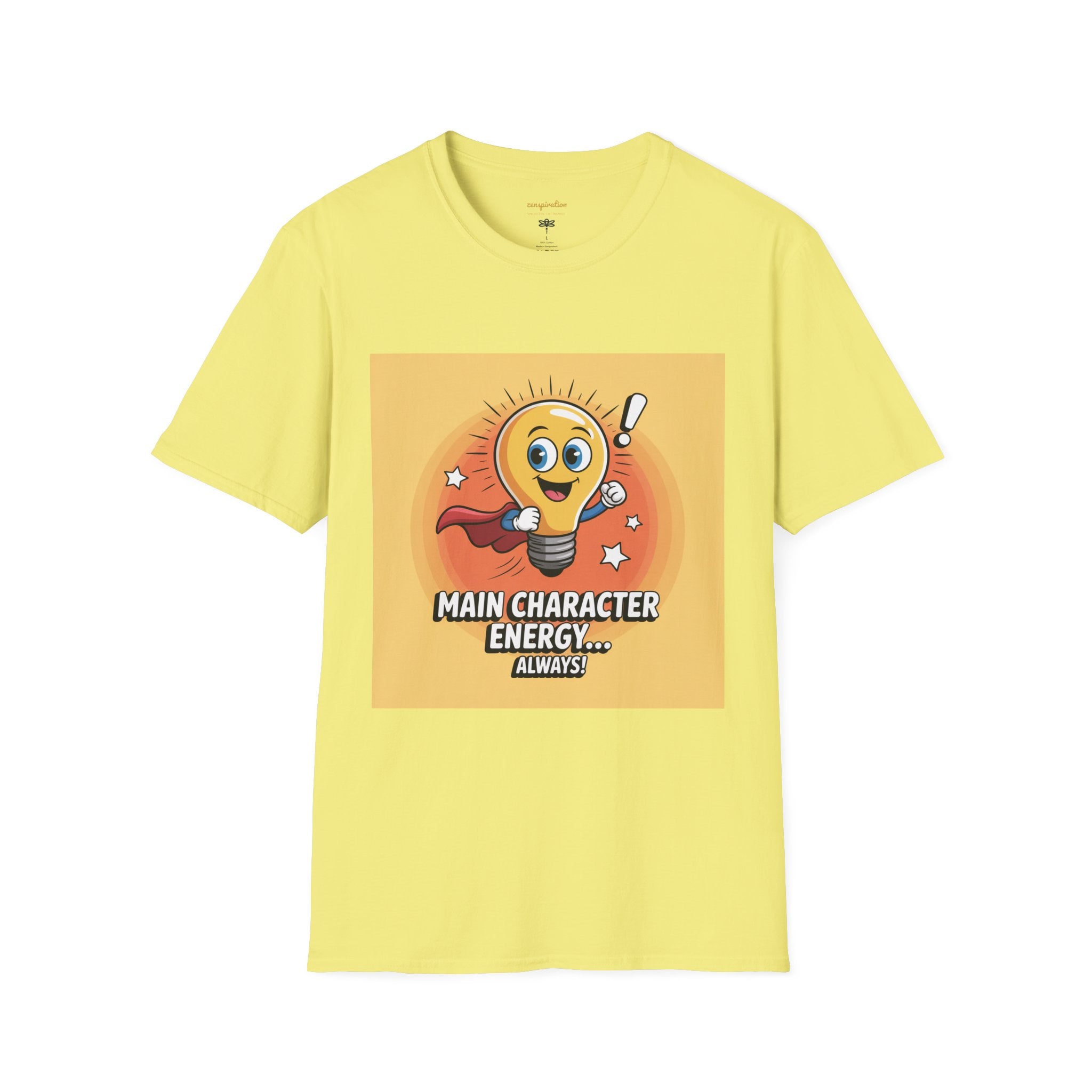Main Character Energy T-Shirt, Unisex Graphic Tee, Casual Wear, Gift for Fans, Motivational Apparel, Everyday Comfort