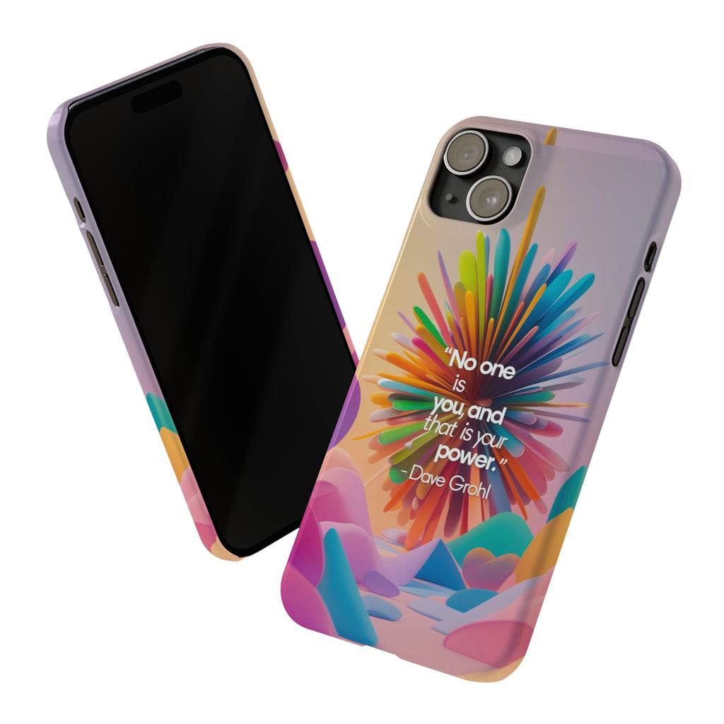 Inspirational Slim Phone Case - Dave Grohl Quote, Motivational Phone Accessory, Colorful Design, Gift for Friends, [...]
