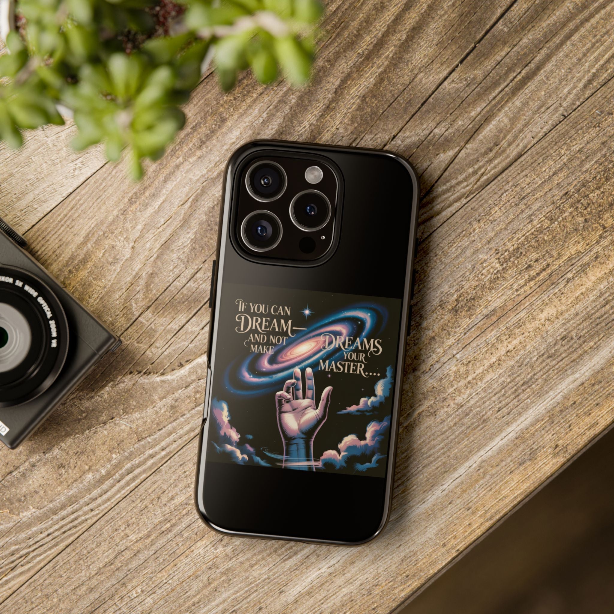 Dream-Inspired Phone Case, Inspirational Phone Cover, Galaxy Design Case, Unique Gift for Dreamers, Motivational Phone Accessory