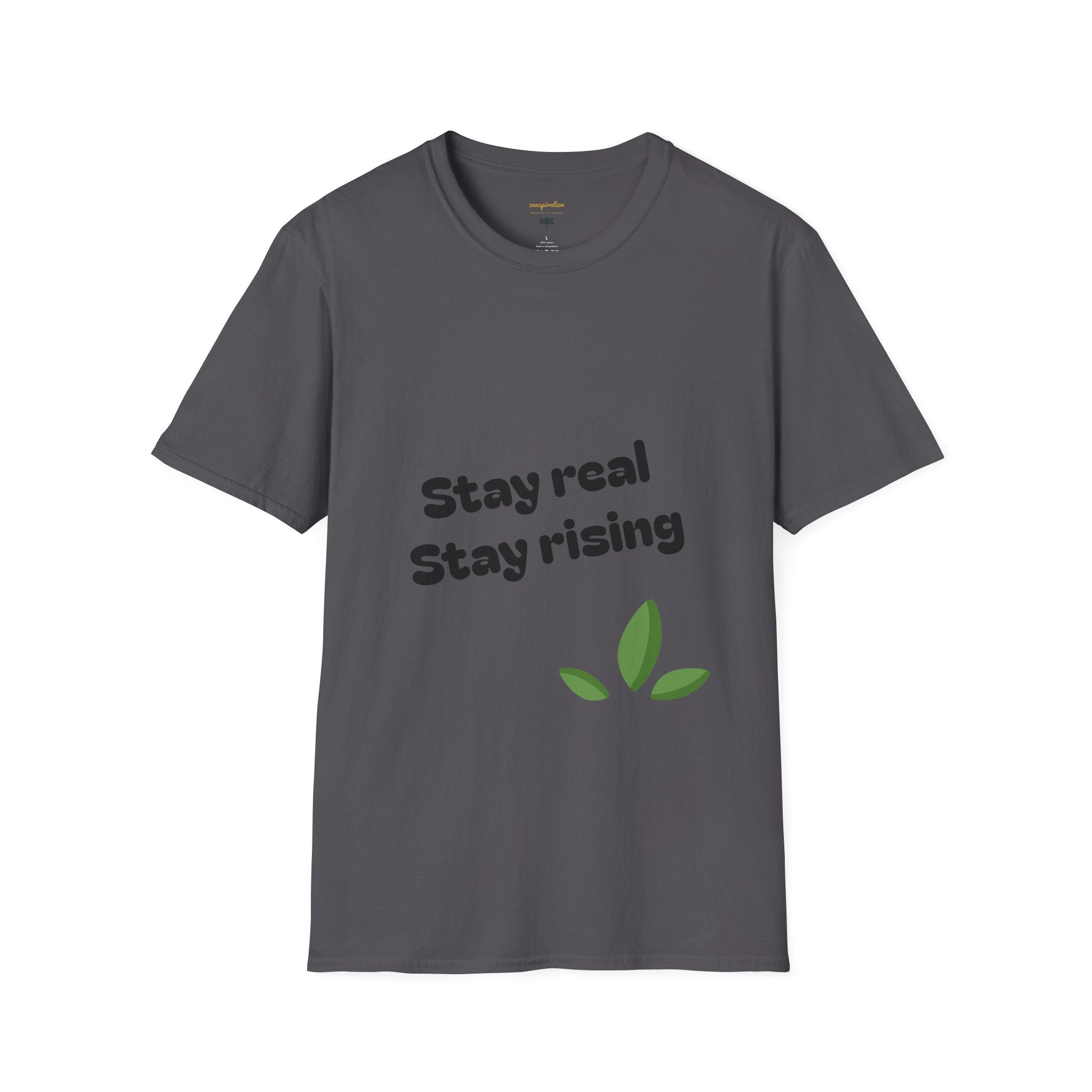 Motivational Unisex T-Shirt, Stay Real Stay Rising Tee, Inspirational Gift, Casual Wear, Unique Graphic Shirt, Gen-z