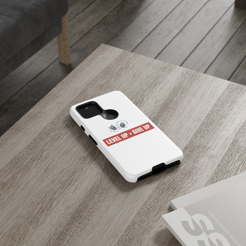 Tough Cases Phone Case, Motivational Gift for Gamers, Fitness Enthusiasts, Level Up Themed, Unique Phone Accessories, Work Hard Play Hard