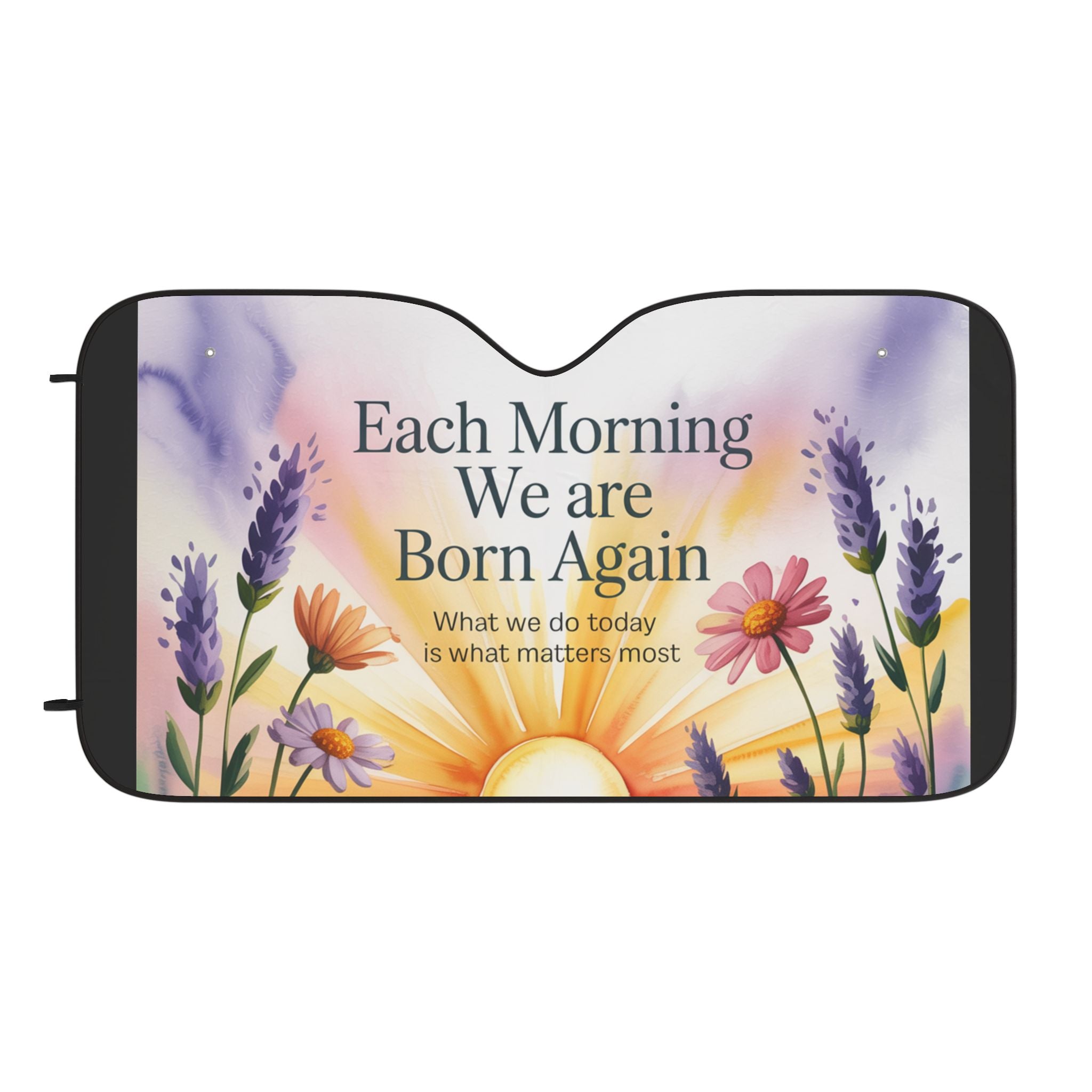 Motivational Car Sun Shade - Inspirational Auto Windshield Shade, Sun Protector for Vehicle, Car Accessories, Quote Design
