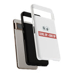 Tough Cases Phone Case, Motivational Gift for Gamers, Fitness Enthusiasts, Level Up Themed, Unique Phone Accessories, Work Hard Play Hard