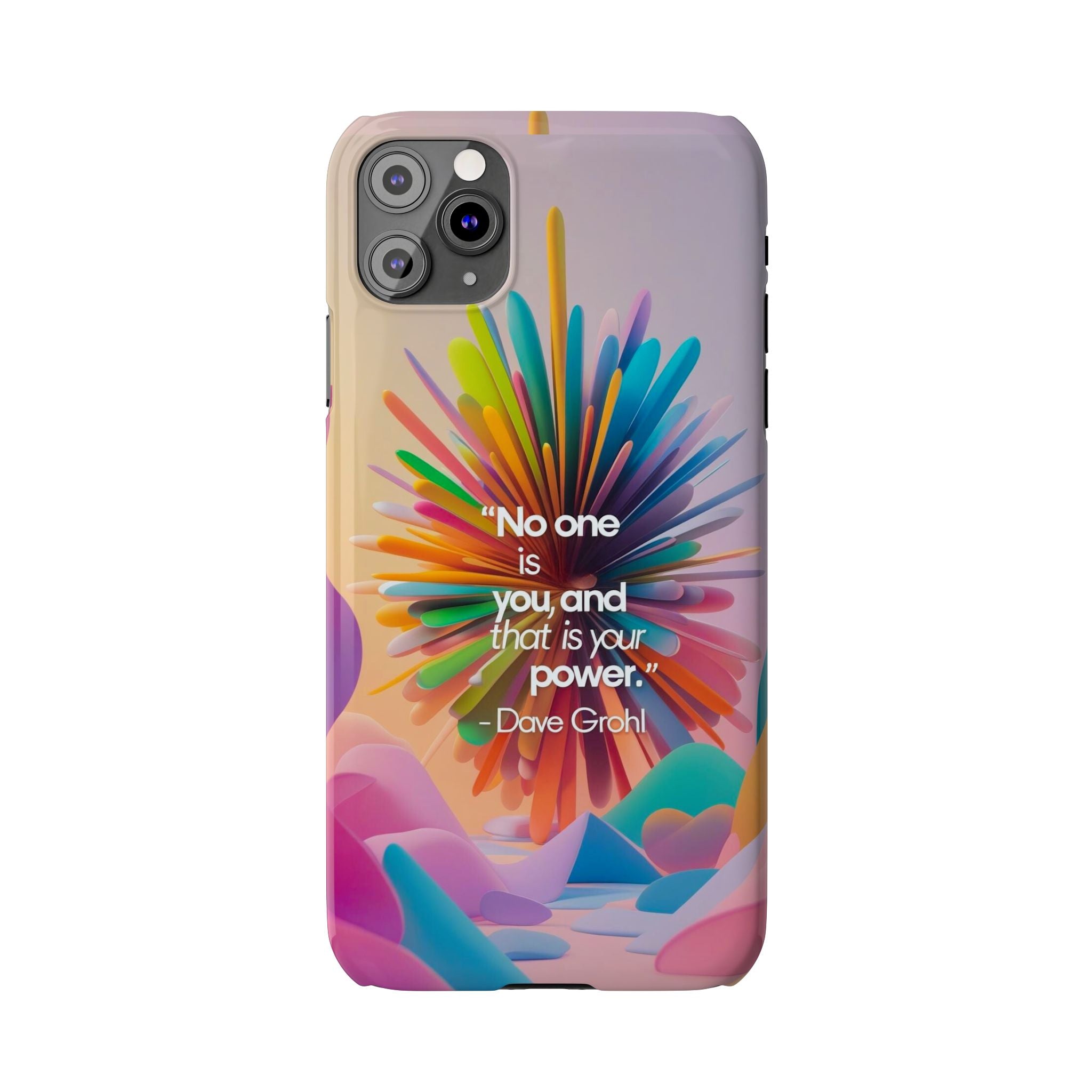 Inspirational Slim Phone Case - Dave Grohl Quote, Motivational Phone Accessory, Colorful Design, Gift for Friends, [...]