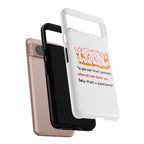 Tough Cases iPhone Case, Inspirational Phone Cover, Motivational Case, Self-Trust Gift, Unique Phone Accessory