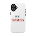 Tough Cases Phone Case, Motivational Gift for Gamers, Fitness Enthusiasts, Level Up Themed, Unique Phone Accessories, Work Hard Play Hard