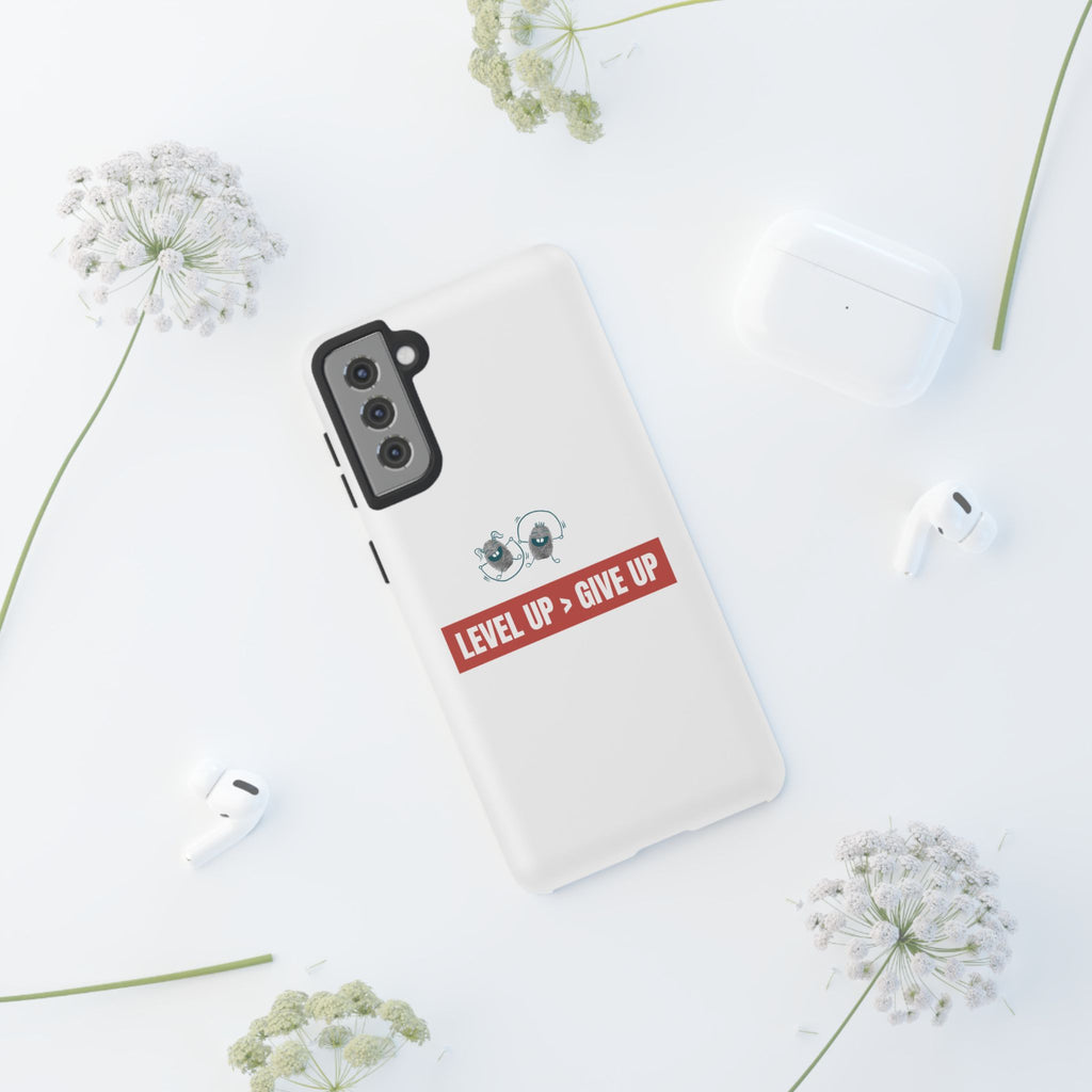 Tough Cases Phone Case, Motivational Gift for Gamers, Fitness Enthusiasts, Level Up Themed, Unique Phone Accessories, Work Hard Play Hard