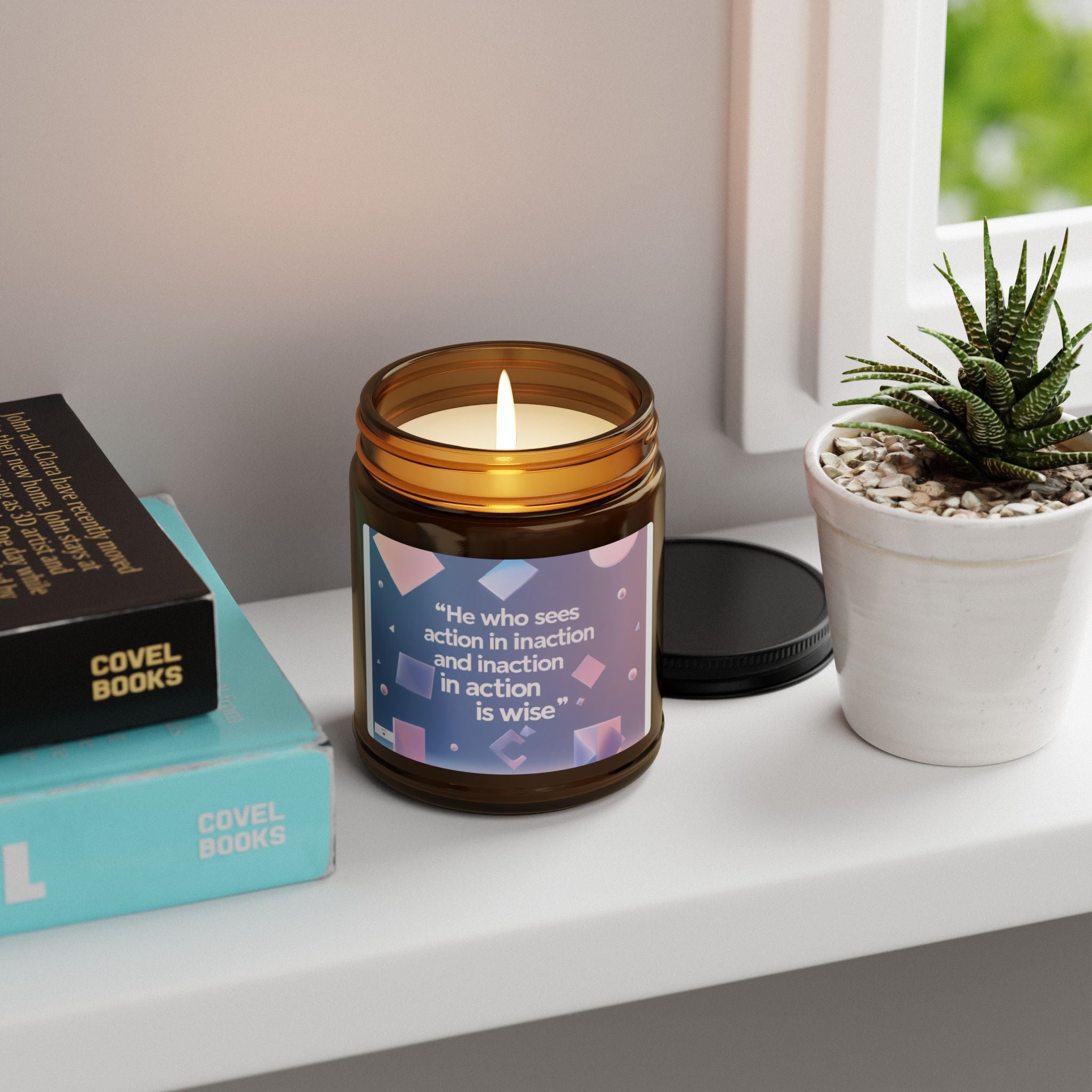 Scented Soy Candle: Uplifting Quote, Relaxing Decor, Gift for Self-Care, Home Fragrance, Wellness