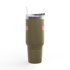 Vibrant Insulated Travel Mug, 40oz - High-Key Unstoppable, Perfect for Road Trips, Coffee Lovers, Gen-Z, Hydration on the Go