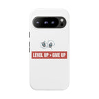Tough Cases Phone Case, Motivational Gift for Gamers, Fitness Enthusiasts, Level Up Themed, Unique Phone Accessories, Work Hard Play Hard