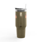 Vibrant Insulated Travel Mug, 40oz - High-Key Unstoppable, Perfect for Road Trips, Coffee Lovers, Gen-Z, Hydration on the Go