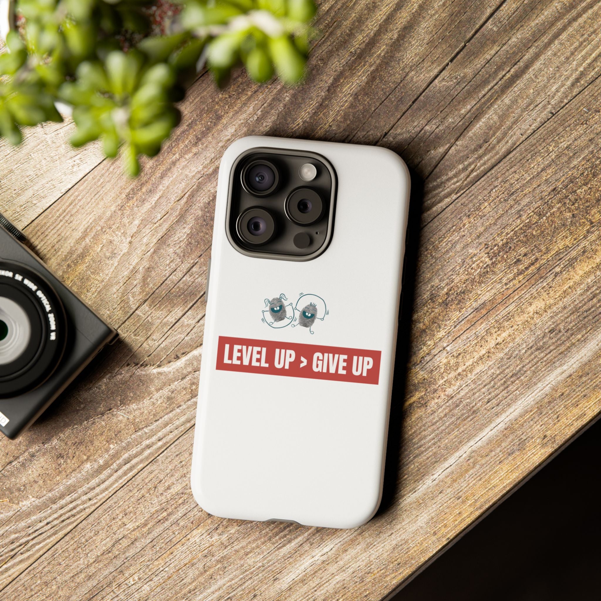 Tough Cases Phone Case, Motivational Gift for Gamers, Fitness Enthusiasts, Level Up Themed, Unique Phone Accessories, Work Hard Play Hard