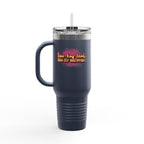 Vibrant Insulated Travel Mug, 40oz - High-Key Unstoppable, Perfect for Road Trips, Coffee Lovers, Gen-Z, Hydration on the Go