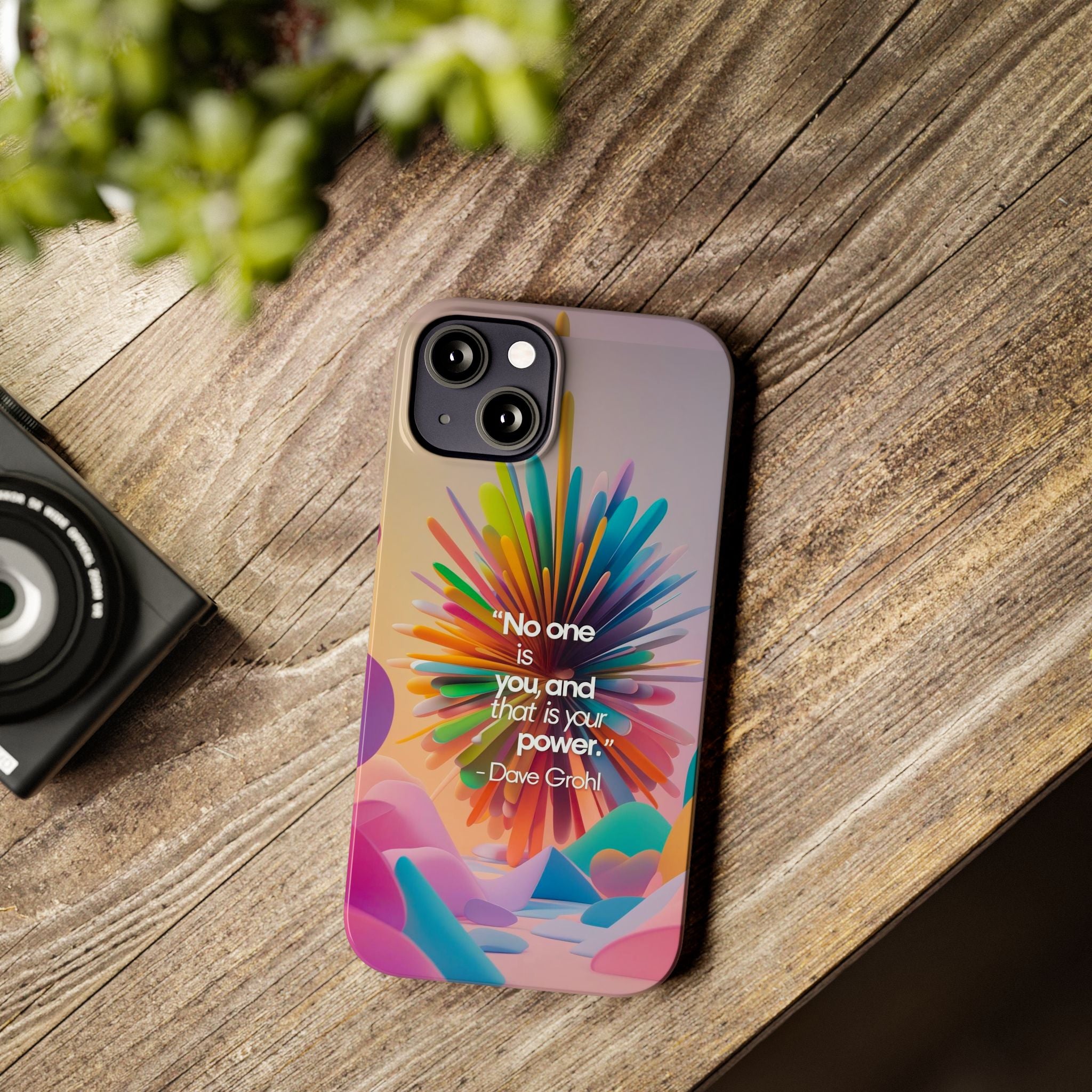 Inspirational Slim Phone Case - Dave Grohl Quote, Motivational Phone Accessory, Colorful Design, Gift for Friends, [...]