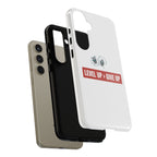 Tough Cases Phone Case, Motivational Gift for Gamers, Fitness Enthusiasts, Level Up Themed, Unique Phone Accessories, Work Hard Play Hard
