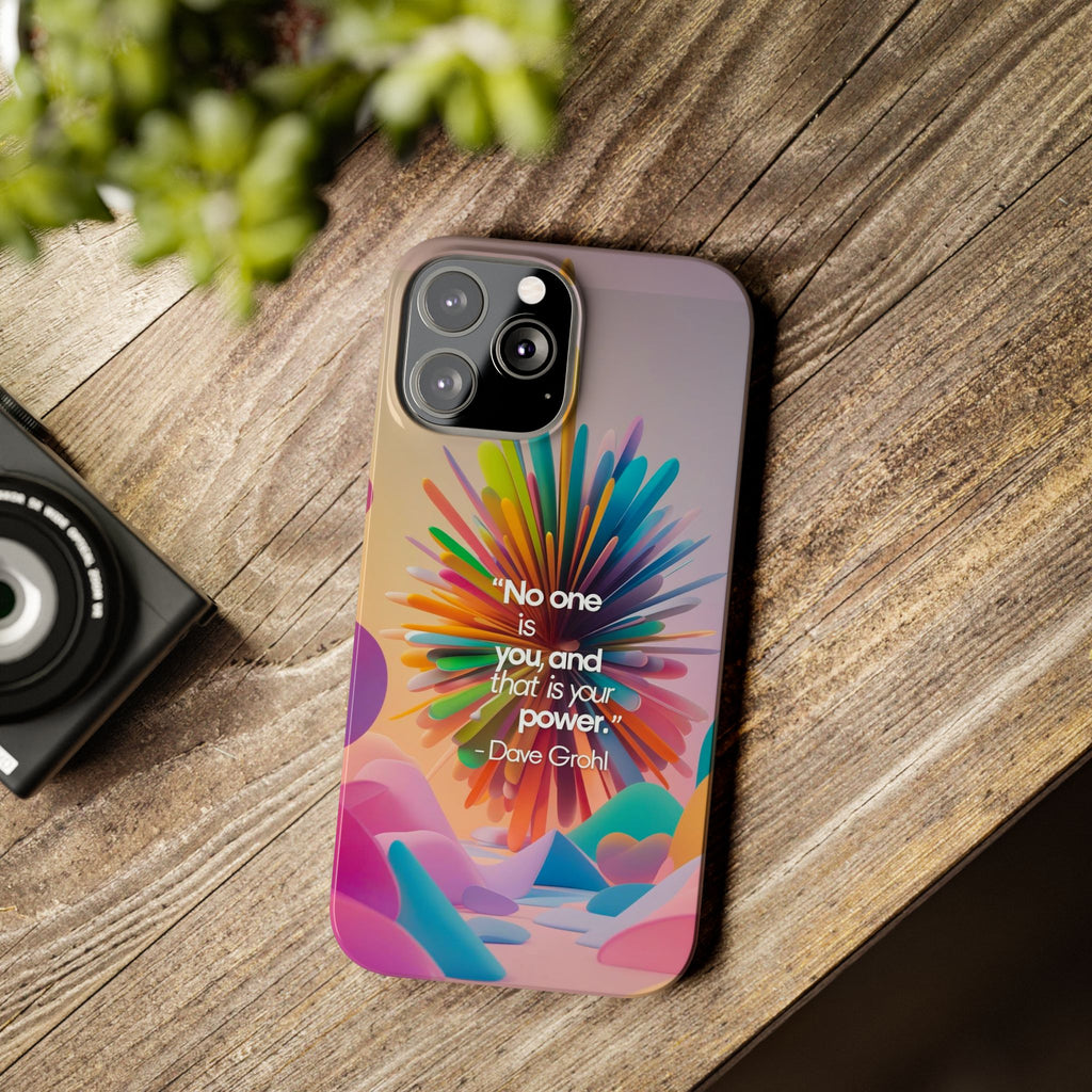 Inspirational Slim Phone Case - Dave Grohl Quote, Motivational Phone Accessory, Colorful Design, Gift for Friends, [...]