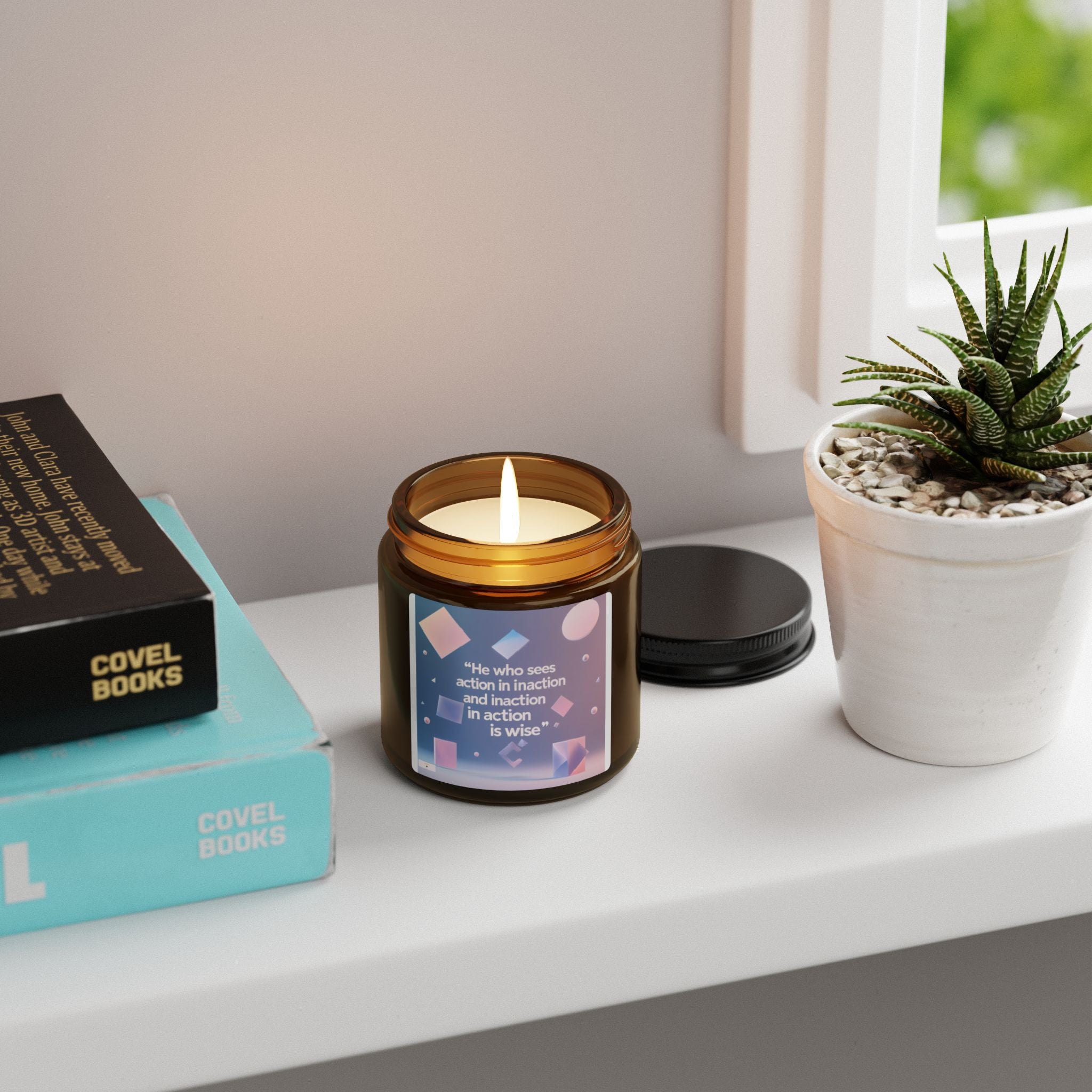 Scented Soy Candle: Uplifting Quote, Relaxing Decor, Gift for Self-Care, Home Fragrance, Wellness