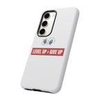 Tough Cases Phone Case, Motivational Gift for Gamers, Fitness Enthusiasts, Level Up Themed, Unique Phone Accessories, Work Hard Play Hard