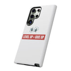 Tough Cases Phone Case, Motivational Gift for Gamers, Fitness Enthusiasts, Level Up Themed, Unique Phone Accessories, Work Hard Play Hard