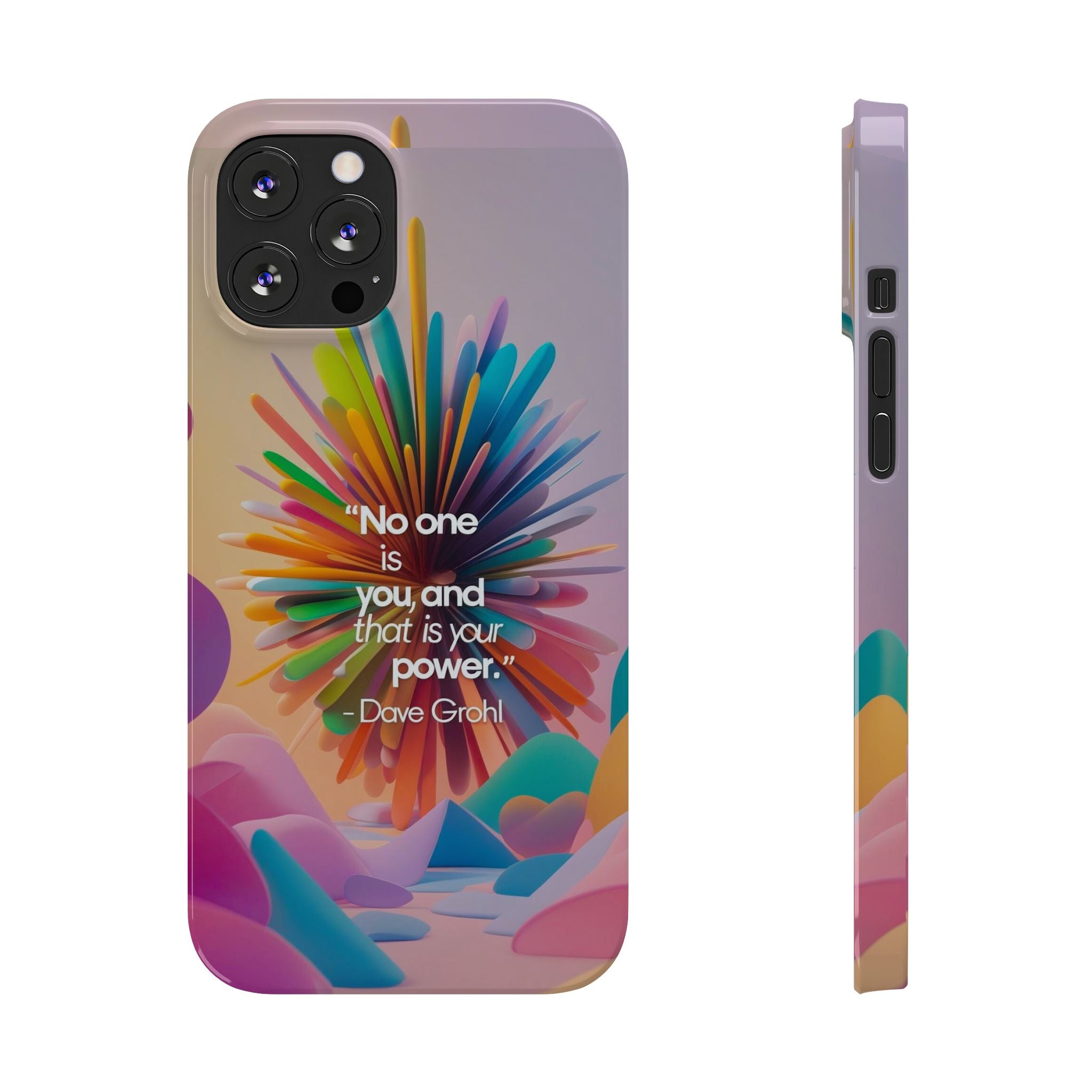Inspirational Slim Phone Case - Dave Grohl Quote, Motivational Phone Accessory, Colorful Design, Gift for Friends, [...]