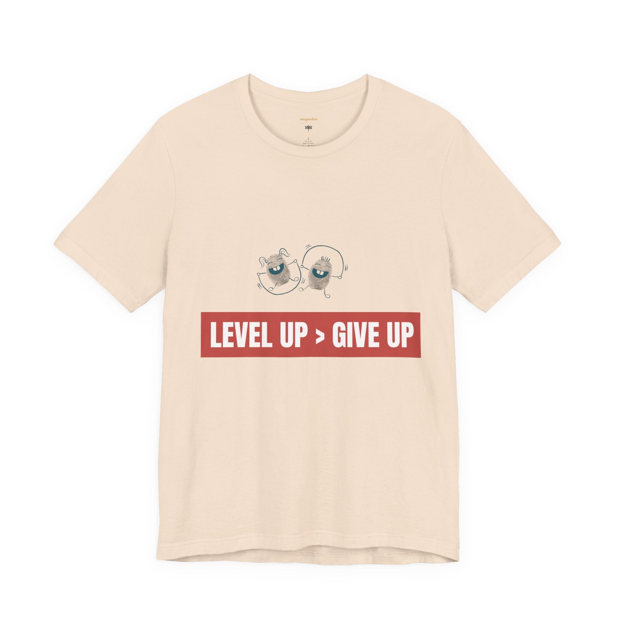 Motivational Graphic Tee - Level Up > Give Up