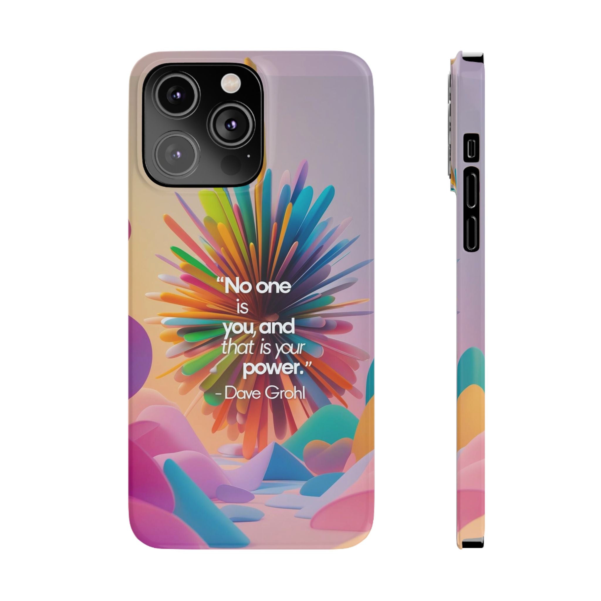 Inspirational Slim Phone Case - Dave Grohl Quote, Motivational Phone Accessory, Colorful Design, Gift for Friends, [...]