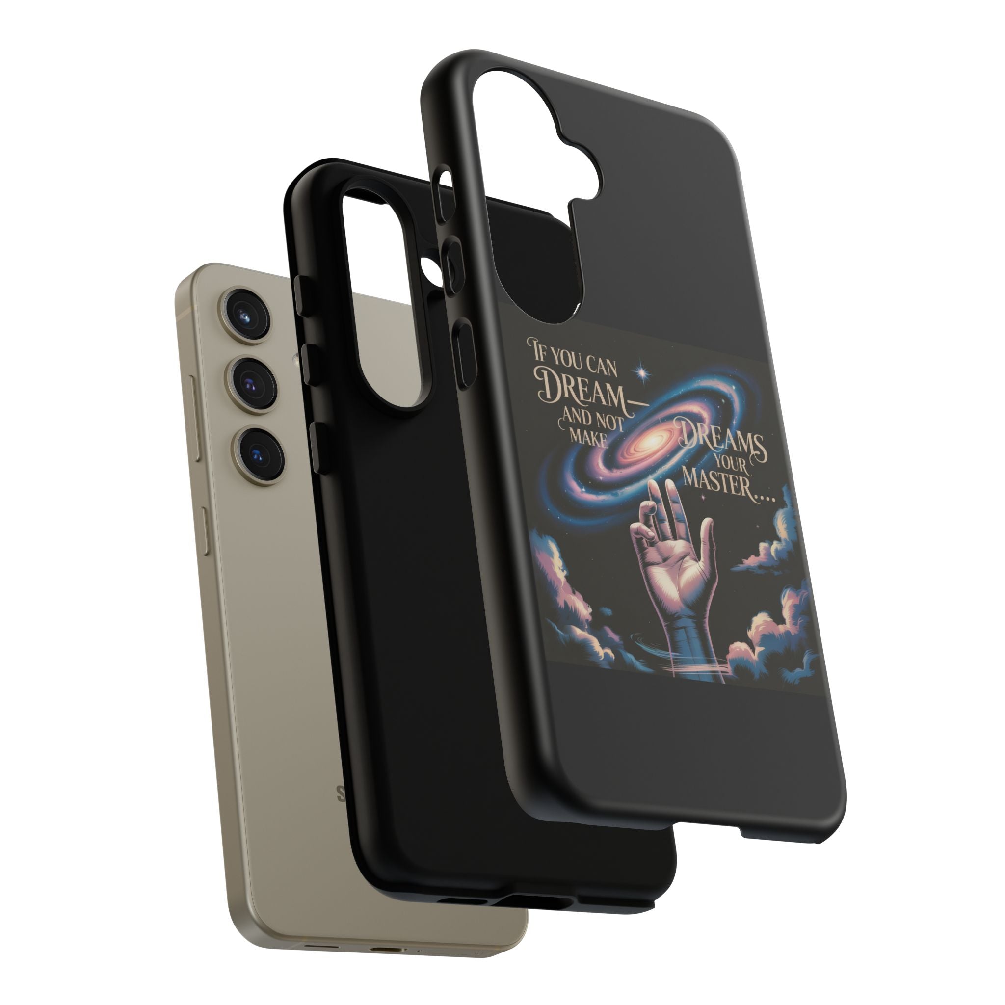 Dream-Inspired Phone Case, Inspirational Phone Cover, Galaxy Design Case, Unique Gift for Dreamers, Motivational Phone Accessory