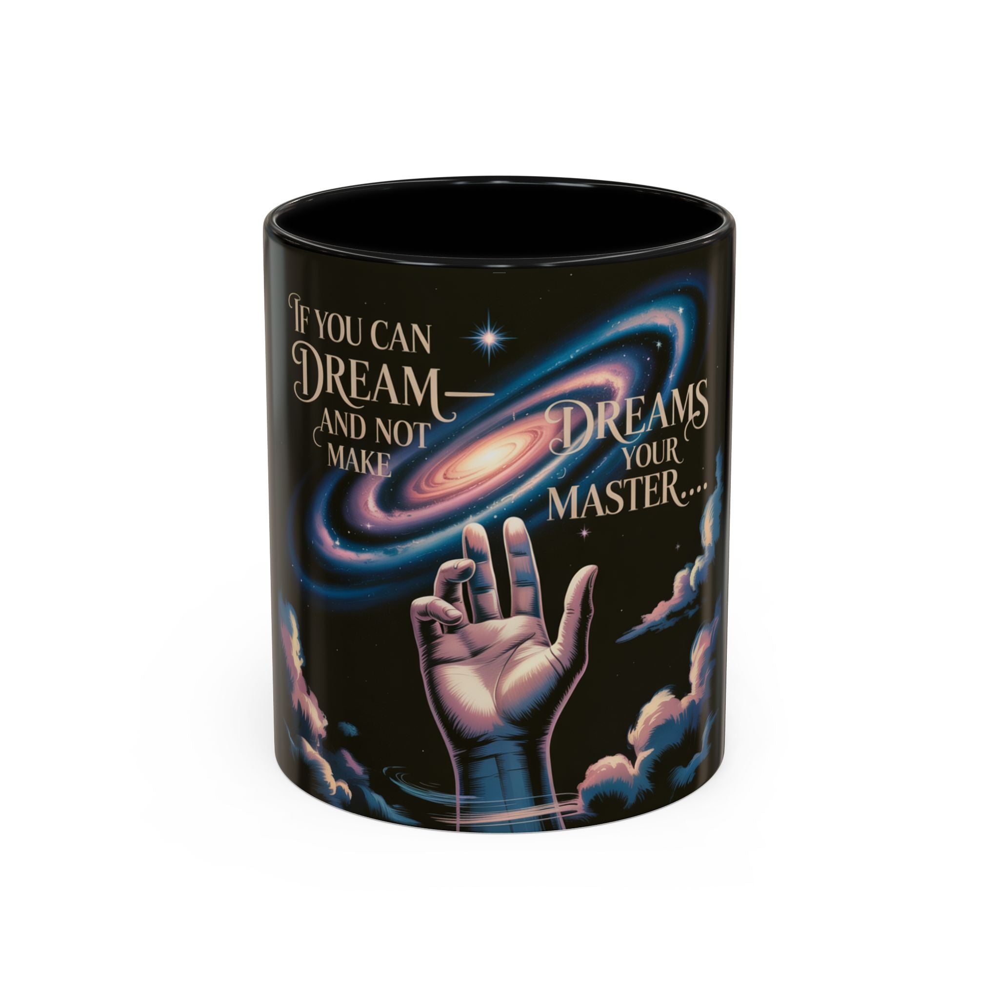 Cosmic Dreamer Coffee Mug - Inspirational Gift, Outer Space Design, Motivational Kitchenware, Perfect for Dreamers and Achievers