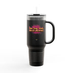 Vibrant Insulated Travel Mug, 40oz - High-Key Unstoppable, Perfect for Road Trips, Coffee Lovers, Gen-Z, Hydration on the Go