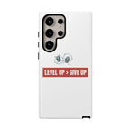 Tough Cases Phone Case, Motivational Gift for Gamers, Fitness Enthusiasts, Level Up Themed, Unique Phone Accessories, Work Hard Play Hard
