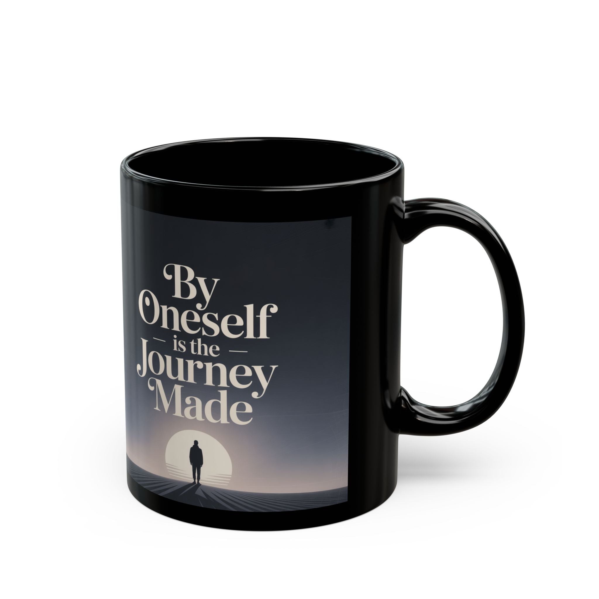 Inspirational Black Mug - Perfect for Coffee Lovers, Self-Discovery Gift, Motivational Quote Mug, Tea Time Companion, Warm Your Soul