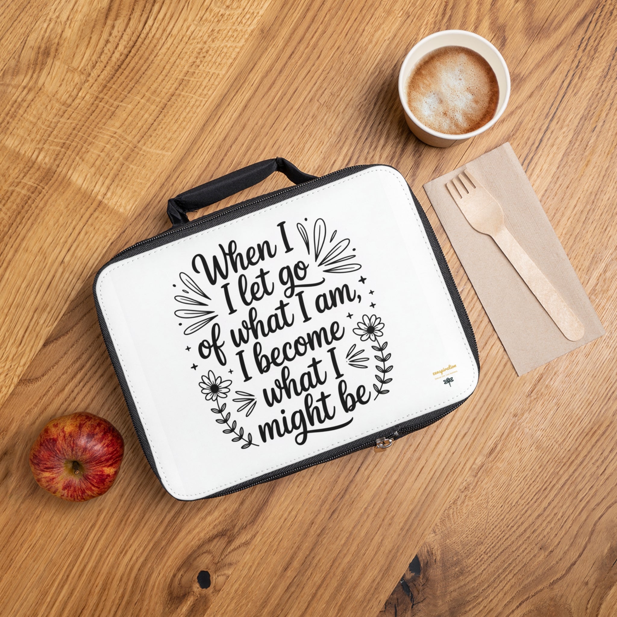 Inspirational Quote Lunch Bag, Motivational Insulated Lunch Tote, Positive Message Meal Carrier, Lunchbox Zipper Pouch, Lunch Cooler Bag