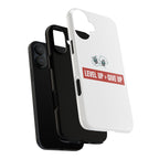 Tough Cases Phone Case, Motivational Gift for Gamers, Fitness Enthusiasts, Level Up Themed, Unique Phone Accessories, Work Hard Play Hard