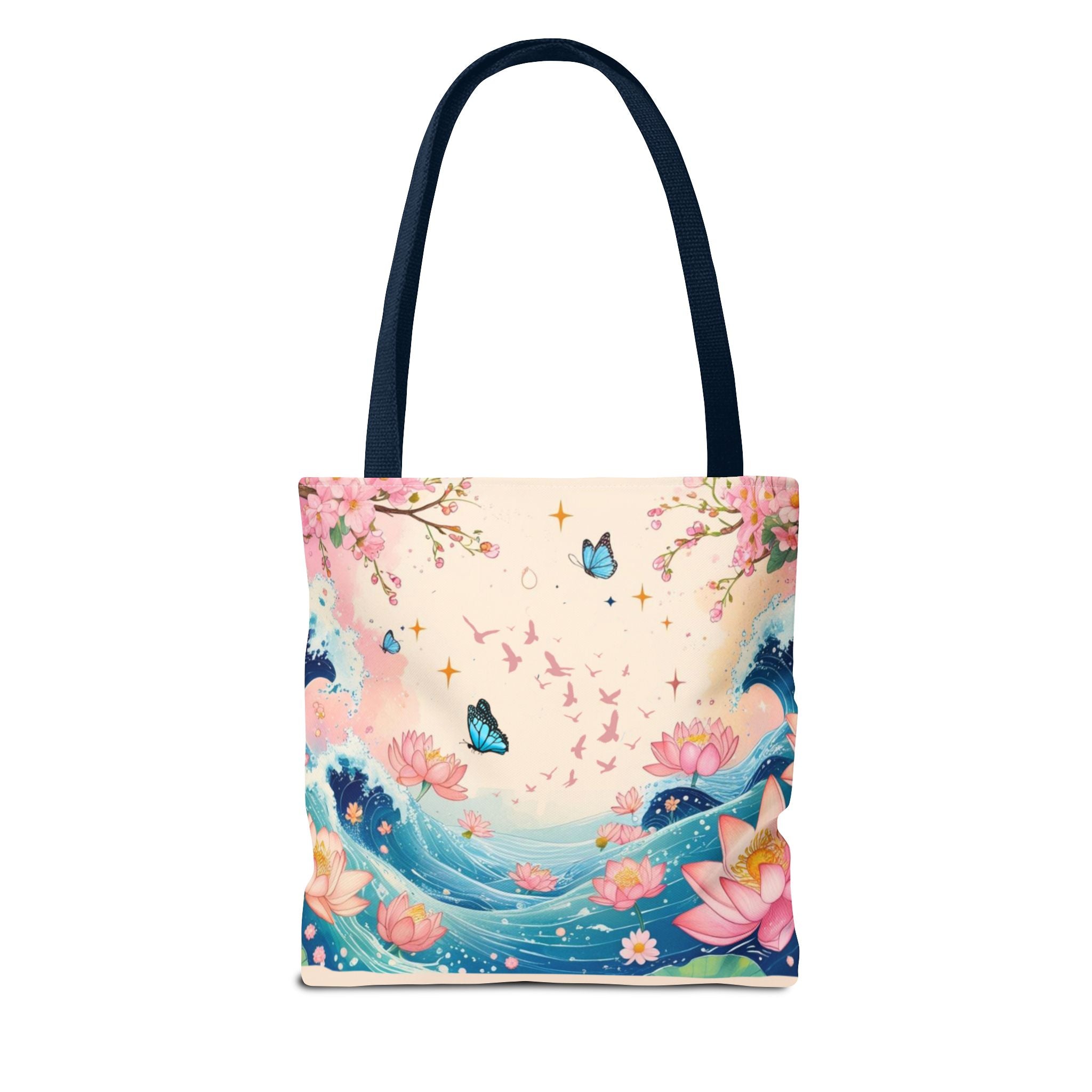 Manifestation Tote Bag, Inspirational Tote, Floral Design Bag, Motivational Carryall, Gift for Her, Boho Chic Shopping Bag