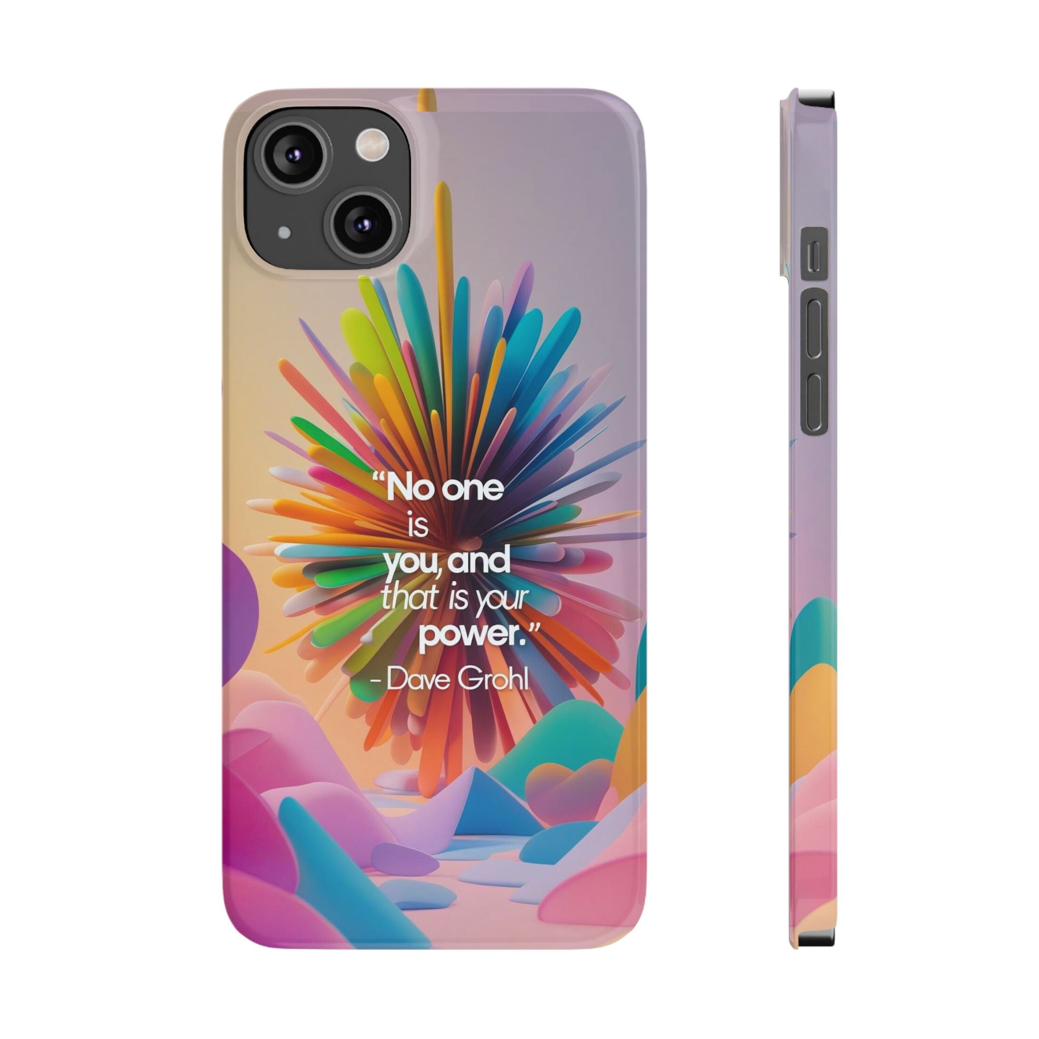 Inspirational Slim Phone Case - Dave Grohl Quote, Motivational Phone Accessory, Colorful Design, Gift for Friends, [...]