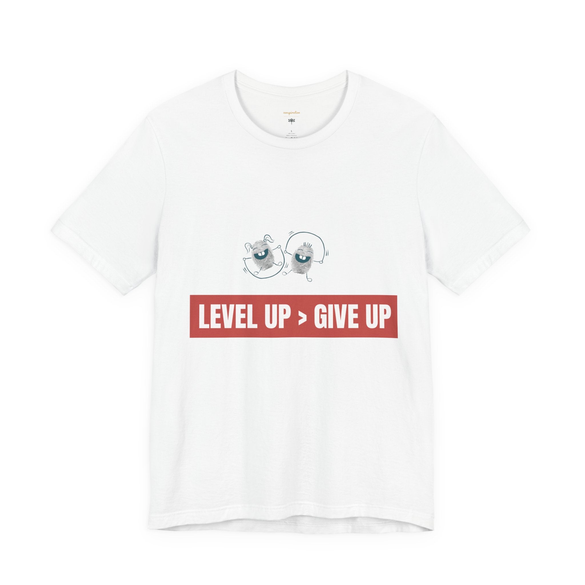 Motivational Graphic Tee - Level Up > Give Up