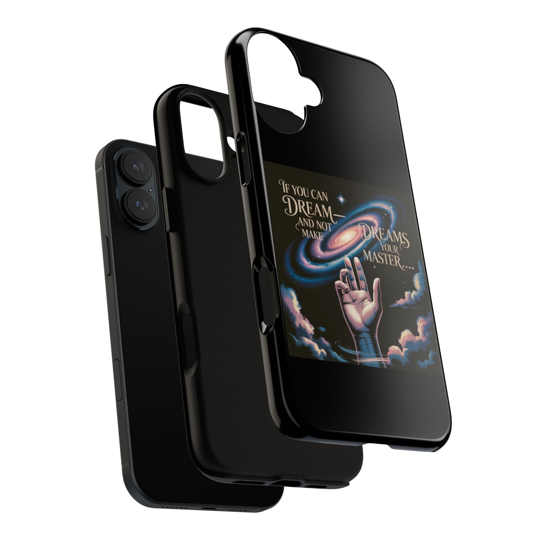 Dream-Inspired Phone Case, Inspirational Phone Cover, Galaxy Design Case, Unique Gift for Dreamers, Motivational Phone Accessory