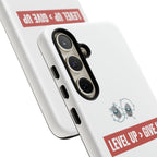 Tough Cases Phone Case, Motivational Gift for Gamers, Fitness Enthusiasts, Level Up Themed, Unique Phone Accessories, Work Hard Play Hard