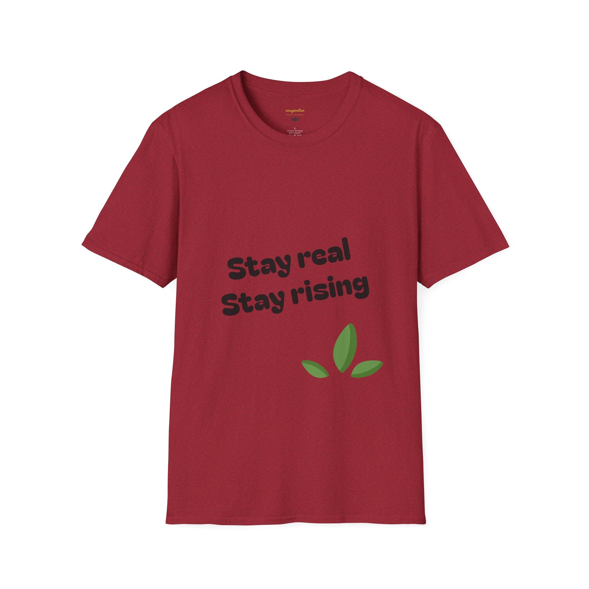 Motivational Unisex T-Shirt, Stay Real Stay Rising Tee, Inspirational Gift, Casual Wear, Unique Graphic Shirt, Gen-z